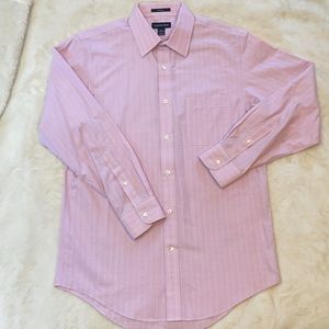 Lands End No Iron Pink Dress Shirt 15/33